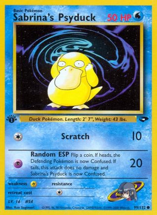 Gym Challenge  099/132 Sabrina's Psyduck  - Unlimited - Common