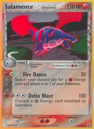 Delta Species  014 Salamence (Delta Species)  - Reverse Holofoil - Holo Rare