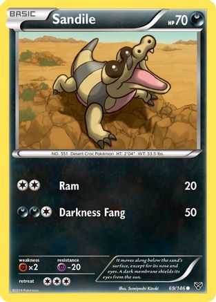 XY Base Set  069 Sandile  - Common