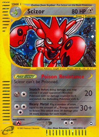 Aquapolis  H21 Scizor (H21)  - Holofoil - Holo Rare