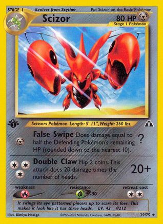 Neo Discovery  029/75 Scizor (29)  - Unlimited - Rare