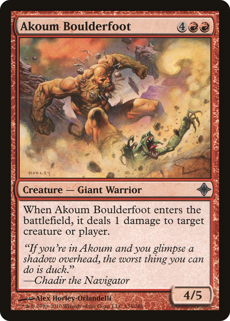 Rise of the Eldrazi - (ROE-134) - Akoum Boulderfoot Foil