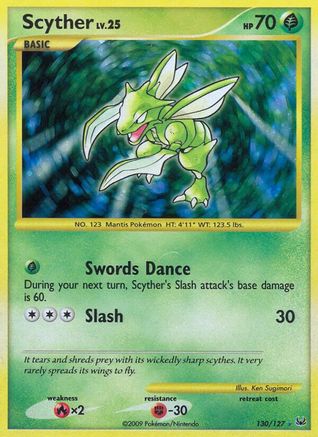 Platinum  Scyther  - Holofoil - Secret Rare
