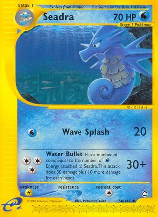 Aquapolis  058/147 Seadra  - Reverse Holofoil - Uncommon