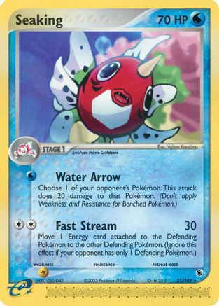 Ruby and Sapphire  021/109 Seaking  - Reverse Holofoil - Rare