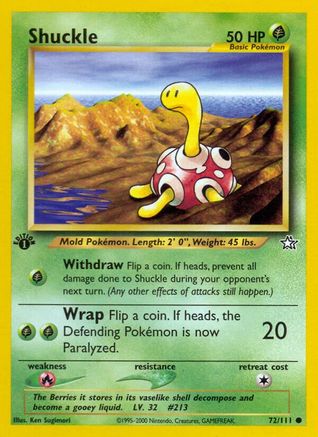 Neo Genesis  072/111 Shuckle  - 1st Edition - Common
