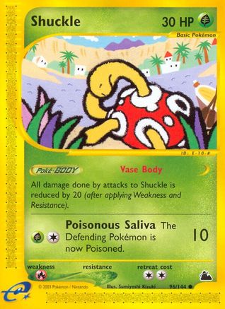 Skyridge  096 Shuckle  - Reverse Holofoil - Common