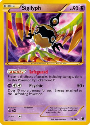 Plasma Freeze  118 Sigilyph  - Holofoil - Secret Rare