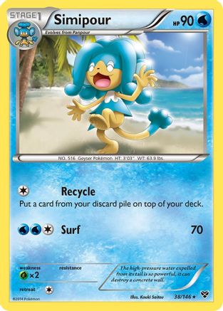 XY Base Set  038 Simipour  - Rare