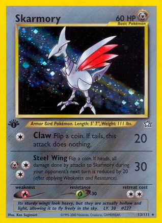 Neo Genesis  013/111 Skarmory  - 1st Edition Holofoil - Holo Rare
