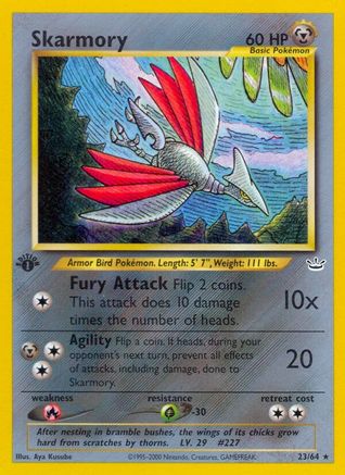 Neo Revelation  023/64 Skarmory  - 1st Edition - Rare