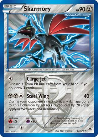 Plasma Storm  087 Skarmory (Team Plasma)  - Reverse Holofoil - Rare