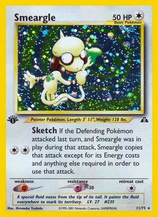 Neo Discovery  011/75 Smeargle (11)  - 1st Edition Holofoil - Holo Rare
