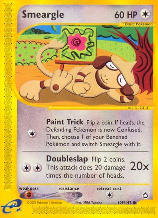 Aquapolis  109 Smeargle  - Reverse Holofoil - Common