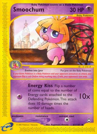 Aquapolis  061 Smoochum  - Reverse Holofoil - Uncommon