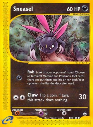 Aquapolis  110/147 Sneasel  - Common