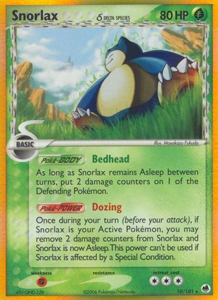 Dragon Frontiers  Snorlax (Delta Species)  - Reverse Holofoil - Holo Rare