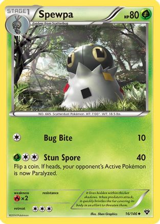 XY Base Set  016 Spewpa  - Uncommon