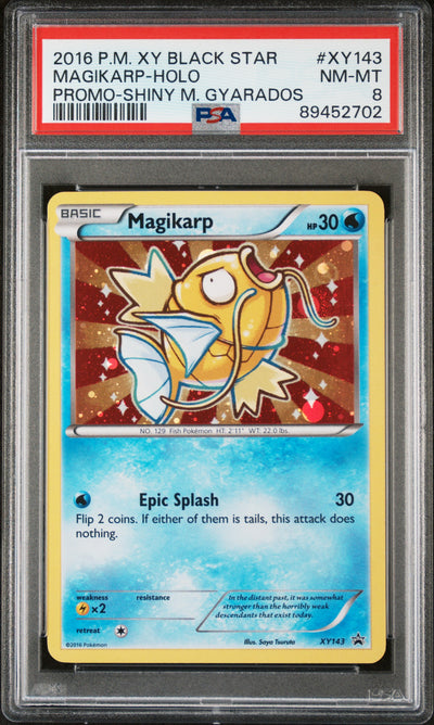 XY Promos  XY143 PSA8 #89452702 Magikarp  - Holofoil - Promo