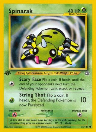 Neo Genesis  075/111 Spinarak  - Unlimited - Common