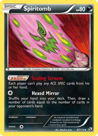 Legendary Treasures  087 Spiritomb  - Uncommon
