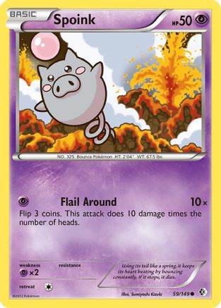 Boundaries Crossed  059 Spoink  - Reverse Holofoil - Common