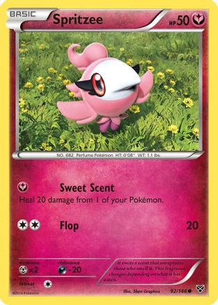 XY Base Set  092/146 Spritzee  - Reverse Holofoil - Common