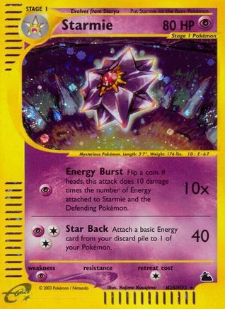 Skyridge  H28 Starmie (H28)  - Holofoil - Holo Rare