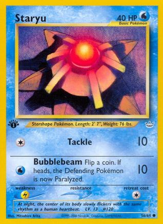 Neo Revelation  056/64 Staryu  - Unlimited - Common