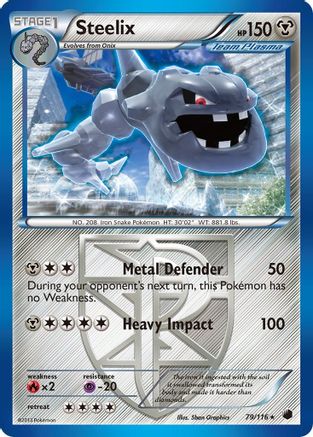 Plasma Freeze  079 Steelix (Team Plasma)  - Reverse Holofoil - Rare