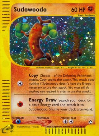 Aquapolis  H24 Sudowoodo (H24)  - Holofoil - Holo Rare