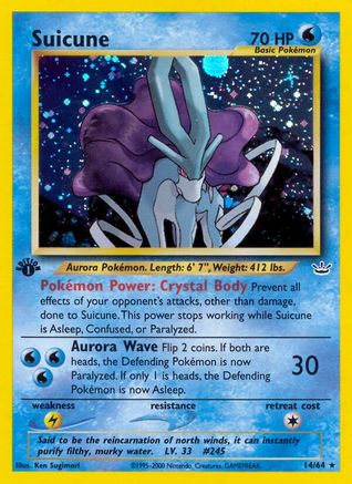 Neo Revelation  014 Suicune (14)  - 1st Edition Holofoil - Holo Rare