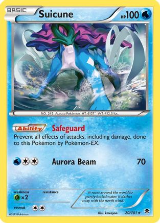 Plasma Blast  020/101 Suicune  - Rare