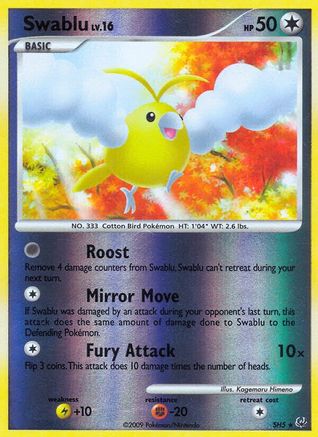 Platinum  Swablu (Shiny)  - Reverse Holofoil - Shiny Holo Rare