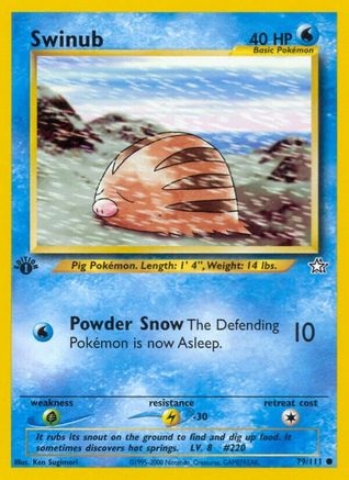 Neo Genesis  079/111 Swinub  - Unlimited - Common