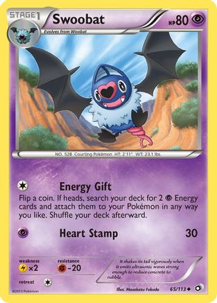 Legendary Treasures  065 Swoobat  - Reverse Holofoil - Uncommon