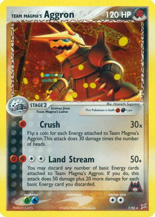 Team Magma vs Team Aqua  007 Team Magma's Aggron  - Reverse Holofoil - Holo Rare