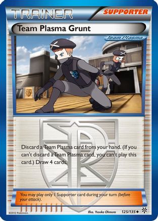 Plasma Storm  125/135 Team Plasma Grunt (Team Plasma)  - Uncommon