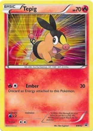 Black and White Promos  BW02 Tepig (BW02)  - Holofoil - Holo Rare