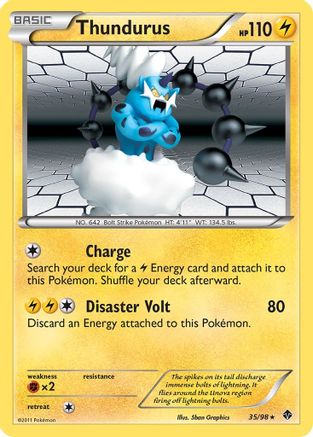 Emerging Powers  035 Thundurus  - Reverse Holofoil - Holo Rare
