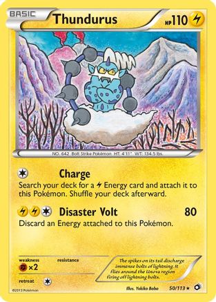 Legendary Treasures  050 Thundurus  - Reverse Holofoil - Holo Rare