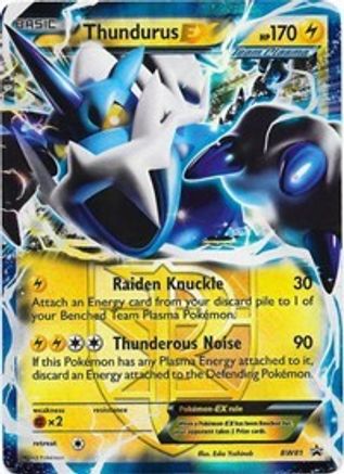 Black and White Promos  BW81 Thundurus EX (Team Plasma)  - Holofoil - Promo
