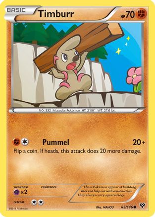 XY Base Set  065 Timburr  - Common