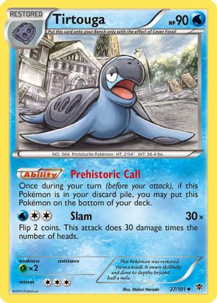 Plasma Blast  027 Tirtouga  - Reverse Holofoil - Uncommon