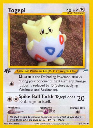 Neo Destiny  056/105 Togepi  - 1st Edition - Uncommon