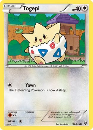 Plasma Storm  102/135 Togepi  - Common