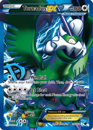 Plasma Freeze  114 Tornadus EX (Team Plasma) (114 Full Art)  - Holofoil - Ultra Rare