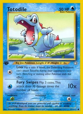 Neo Genesis  081/111 Totodile (81)  - Unlimited - Common