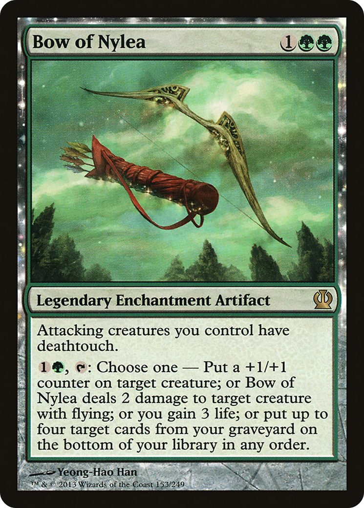 Theros - (THS-153) - Bow of Nylea: (enchantment) Foil