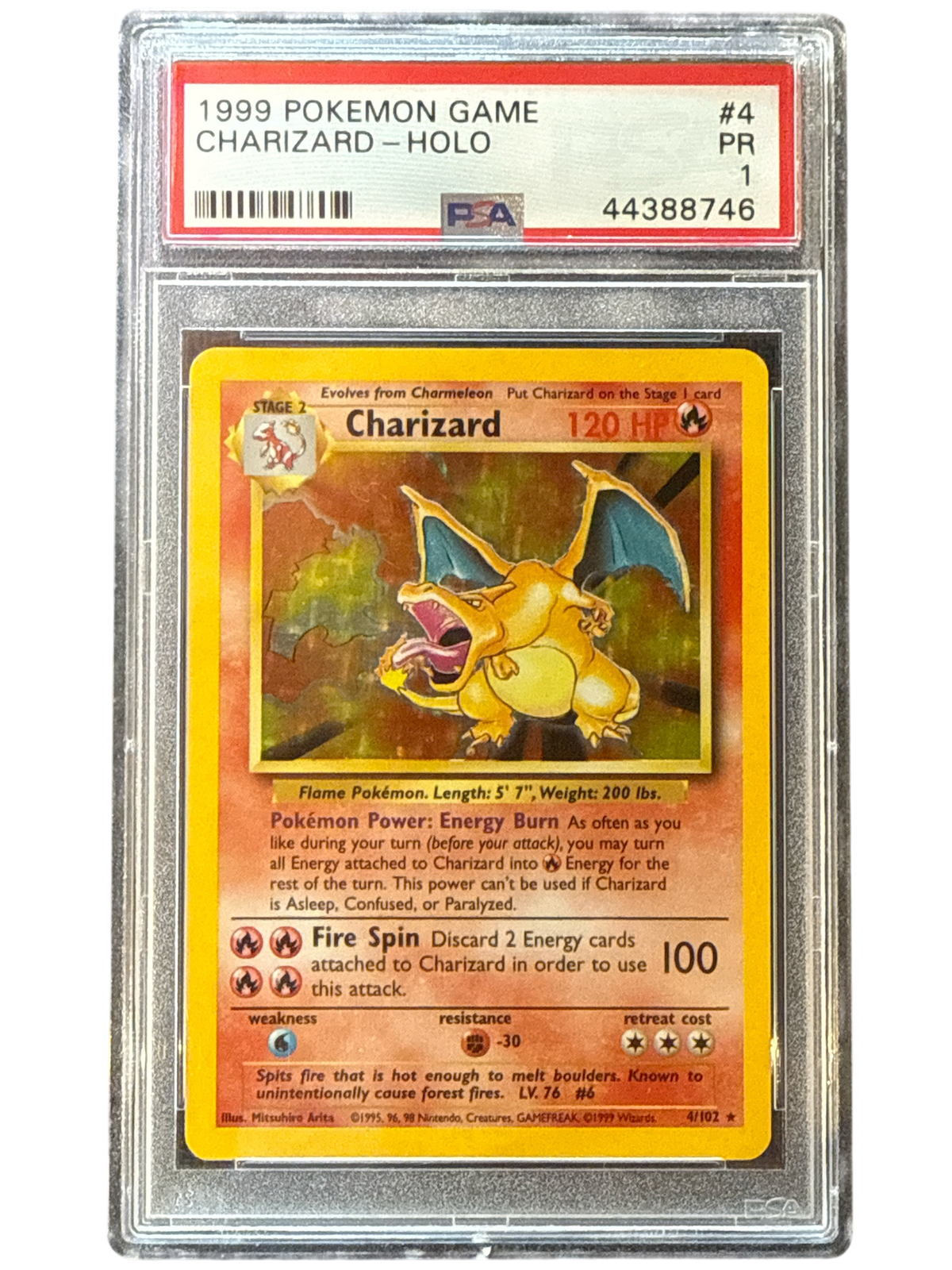 Base Set  004/102 PSA1 #44388746 Charizard  - Holofoil - Holo Rare